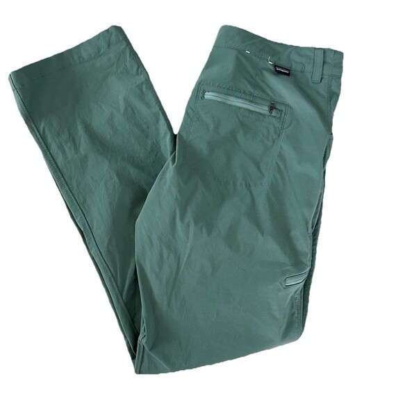 Patagonia Women’s 8 Green Utility Pants Stretch Zip Pockets Outdoor - Picture 1 of 8